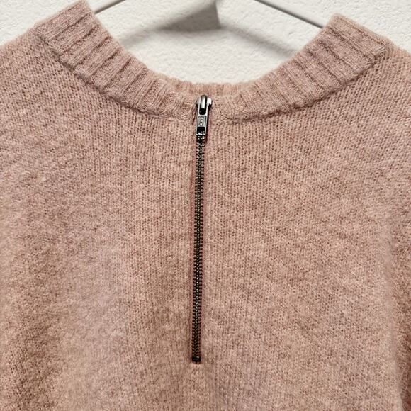 Madewell Half-Zip Popover Sweater Size Small Blush Pink Cozy Knit - Picture 3 of 7